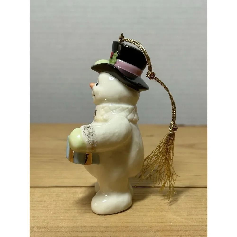 Lenox A Frosty Morning 1998 Annual Snowman Ornament & COA